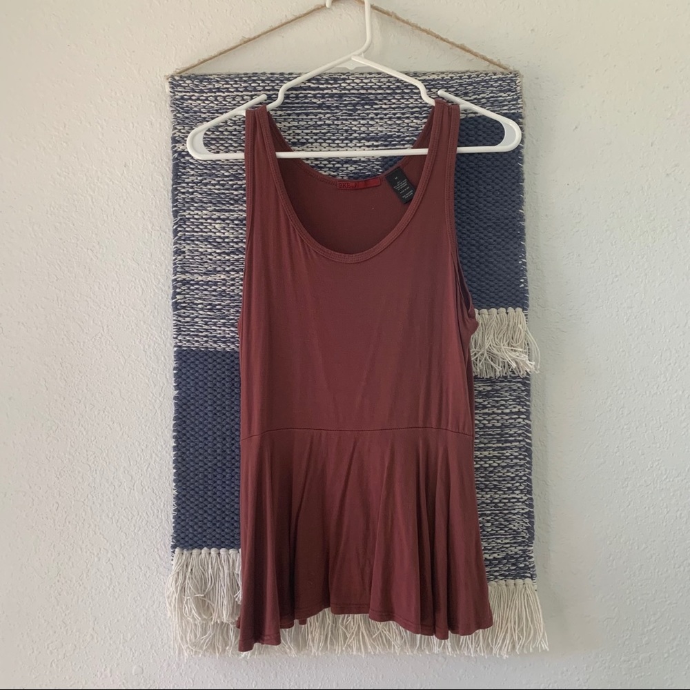 Tank top with flowy bottom